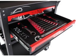 Dielenský vozík s náradím MECHANIC TROLLEY JASON 94, 3 zásuvky, 1 polica, 94 ks náradia