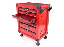 Dielenský vozík na náradie MECHANIC TROLLEY KEVIN RED 195, 7 zásuviek, 195 ks náradia