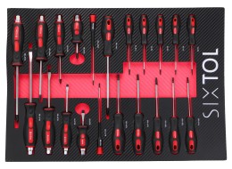 Dielenský vozík na náradie MECHANIC TROLLEY KEVIN RED 326, 7 zásuviek, 326 ks náradia