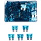 Sada nožových automobilových poistiek MECHANIC FUSE SET 15A, 100 ks