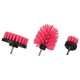 Sada kefiek na vŕtačku na čistenie auta CAR DETAILING DRILL BRUSH PINK 3, 3 ks