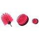 Sada kefiek na vŕtačku na čistenie auta CAR DETAILING DRILL BRUSH PINK 3, 3 ks