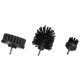 Sada kefiek na vŕtačku na čistenie auta CAR DETAILING DRILL BRUSH 3 HARD, 3 ks