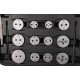 Stláčač brzdových piestov MECHANIC BRAKE SET BLACK 35, sada 35 ks