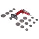 Pneumatický stláčač brzdových piestov MECHANIC BRAKE SET PNEU 16, sada 16 ks