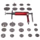 Pneumatický stláčač brzdových piestov MECHANIC BRAKE SET PNEU 23, sada 23 ks