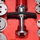 Pneumatický stláčač brzdových piestov MECHANIC BRAKE SET PNEU 23, sada 23 ks