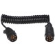 Prepojovací špirálový kábel zástrčky ťažného zariadenia TRAILER CABLE 3, 7-7pin, 3 m