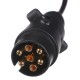 Prepojovací špirálový kábel zástrčky ťažného zariadenia TRAILER CABLE 3, 7-7pin, 3 m