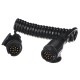 Prepojovací špirálový kábel zástrčky ťažného zariadenia TRAILER CABLE 4, 13-13pin, 3 m