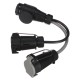 Káblová redukcia zástrčky ťažného zariadenia TRAILER CABLE 6, z 13pin na 7pin N+S, 35 cm