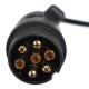 Predlžovací 7pinový kábel - zásuvka + zástrčka TRAILER CABLE 7, 12V, 5m