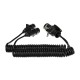 Prepojovací špirálový adaptér z 15pin na 2×7pin zástrčku (S+N) TRAILER CABLE 9, 24V, 3,5m