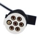 Prepojovací špirálový kábel 7pin typ S TRAILER CABLE 10, plastová zástrčka, 24V, 3,5 m