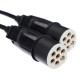 Prepojovací špirálový kábel 7pin typ S TRAILER CABLE 10, plastová zástrčka, 24V, 3,5 m