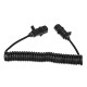 Prepojovací špirálový kábel 7pin typ N TRAILER CABLE 11, plastová zástrčka, 24V, 3,5 m