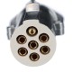Prepojovací špirálový kábel 7pin typ S TRAILER CABLE 12, kovová zástrčka, 24V, 3,5 m