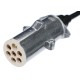 Prepojovací špirálový kábel 7pin typ S TRAILER CABLE 12, kovová zástrčka, 24V, 3,5 m