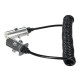 Prepojovací špirálový kábel 7pin typ S TRAILER CABLE 12, kovová zástrčka, 24V, 3,5 m