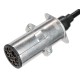 Prepojovací špirálový kábel 7pin typ N TRAILER CABLE 13, kovová zástrčka, 24V, 3,5m