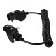 Prepojovací špirálový EBS kábel 7pin TRAILER CABLE 14, 24V, 3,5 m