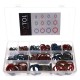 Sada hydraulických tesnení s gumeným límcom MECHANIC RING SET 4, 245 ks