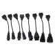 Kompletná sada OBD-II redukcií pre nákladné vozidlá MECHANIC CABLE SET 2, 8 ks