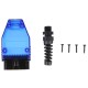 Zástrčka OBD-II s 16 pinmi pre montáž vlastného kábla MECHANIC CABLE 31, modrá