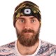 Čiapka s čelovkou 180 lm, dobíjacia, USB, univerzálna veľkosť, bavlna/PE, maskáčová