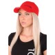 Šiltovka s LED svetlom B-CAP 25 lm, nabíjateľná, USB, univerzálna veľkosť, červená