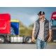 Reflexná kšiltovka s LED svetlom B-CAP SAFETY 25 lm, nabíjateľná, USB, uni veľkosť, čierna