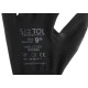 Pracovné rukavice z polyesteru polomáčané v PU GLOVE PE-PU 9, čierne, veľ. 9, 6 párov