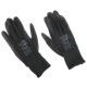Pracovné rukavice z polyesteru polomáčané v PU GLOVE PE-PU 10, čierne, veľ. 10\