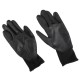 Pracovné rukavice z polyesteru polomáčané v PU GLOVE PE-PU 10, čierne, veľ. 10\