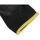 Pracovné rukavice z polyesteru polomáčané v polyuretáne GLOVE PE-PU 11, čierne, veľkosť 11