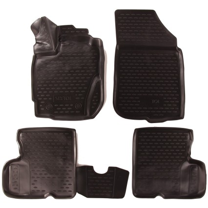 3D Gumové koberce RENAULT Duster, 2015->, s páčkou pre diaľkové otvorenie nádrže