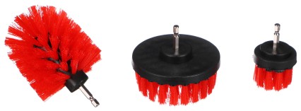 Sada kefiek na vŕtačku na čistenie auta CAR DETAILING DRILL BRUSH 3 MEDIUM, 3 ks