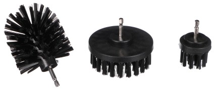 Sada kefiek na vŕtačku na čistenie auta CAR DETAILING DRILL BRUSH 3 HARD, 3 ks