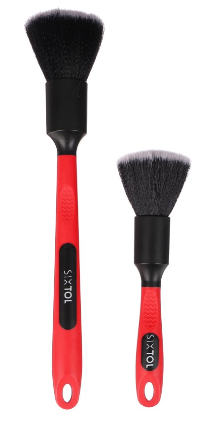 Sada precíznych štetcov na čistenie auta s ergo rukoväťou CAR DETAILING BRUSH 2 PRO, 2 ks