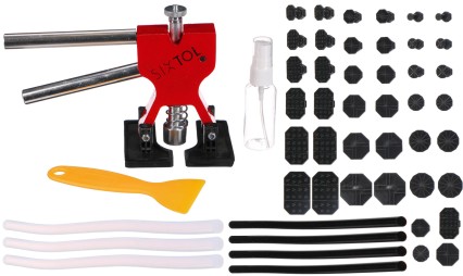 Opravná sada na preliačenú karosériu s vytahovákom CAR BODY REPAIR SET 50, 50 ks