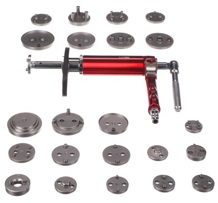 Pneumatický stláčač brzdových piestov MECHANIC BRAKE SET PNEU 23, sada 23 ks