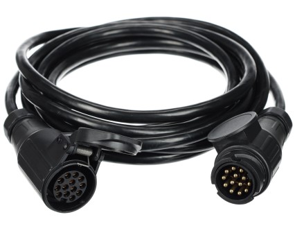 Predĺžovací 13pinový kábel - závesná zásuvka + zástrčka TRAILER CABLE 8, 12V, 5m
