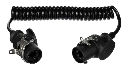 Prepojovací špirálový EBS kábel 7pin TRAILER CABLE 14, 24V, 3,5 m