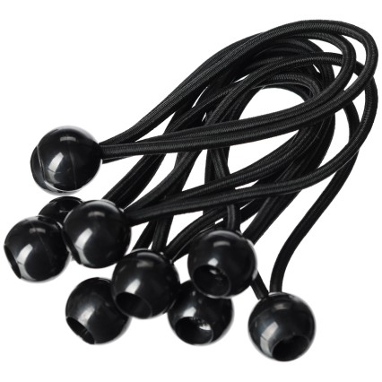 Sada upínacích gúm s guličkou CARGO CORD SET 3, 15 cm, 10 ks