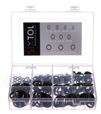 Sada tesniacich krúžkov z NBR a ocele MECHANIC RING SET 3, M6–M24, 180 ks