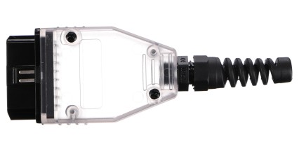 Zástrčka OBD-II s 16 pinmi pre montáž vlastného kábla MECHANIC CABLE 30, transparentná