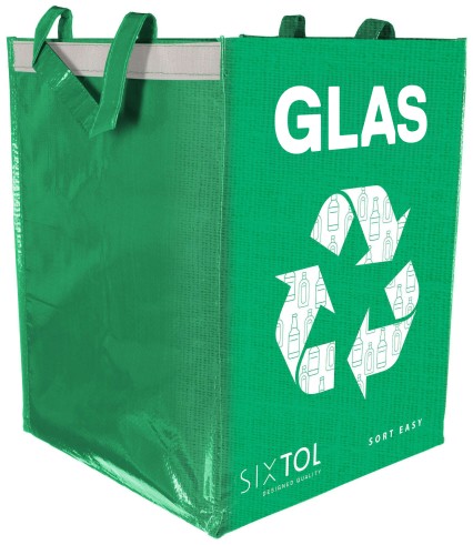Taška na triedený odpad SORT EASY GLAS DE, 30x30x40cm, 36l