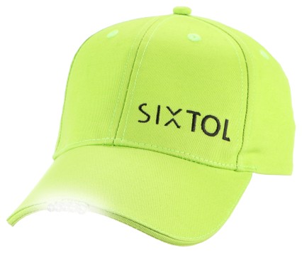Kšiltovka s LED svetlom B-CAP 25 lm, nabíjateľná, USB, uni veľkosť, fluorescenčná zelená