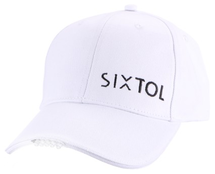 Šiltovka s LED svetlom B-CAP 25lm, dobíjacia, USB, univerzálna veľkosť, biela