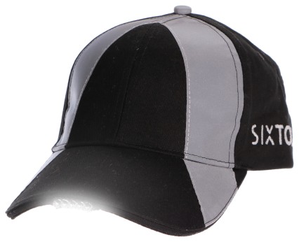 Reflexná kšiltovka s LED svetlom B-CAP SAFETY 25 lm, nabíjateľná, USB, uni veľkosť, čierna